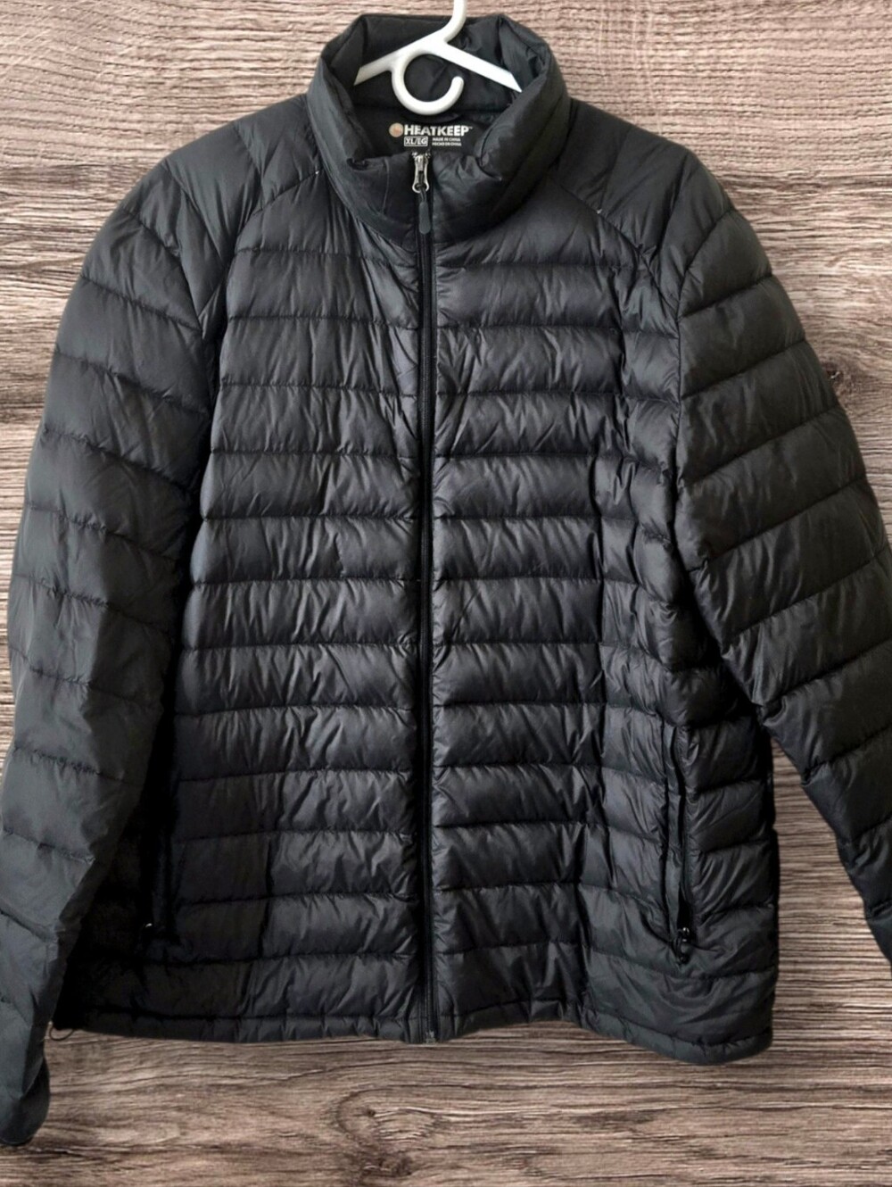 Heat Keep Lightweight Packable Down Jacket Black Sz XL